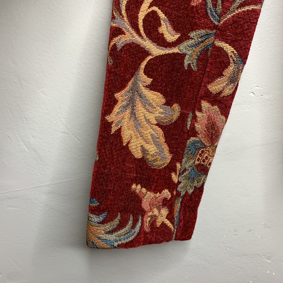 VINTAGE Lindsey Scott Blazer Wine Mauve Tapestry Floral Single Breasted Small - Picture 5 of 14